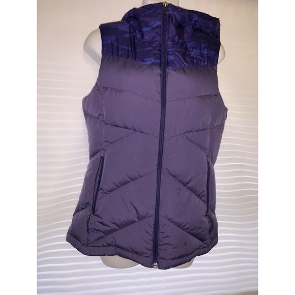 The North Face Jackets & Blazers - The North Face 550 Hooded Puffer Vest Purple Size Small